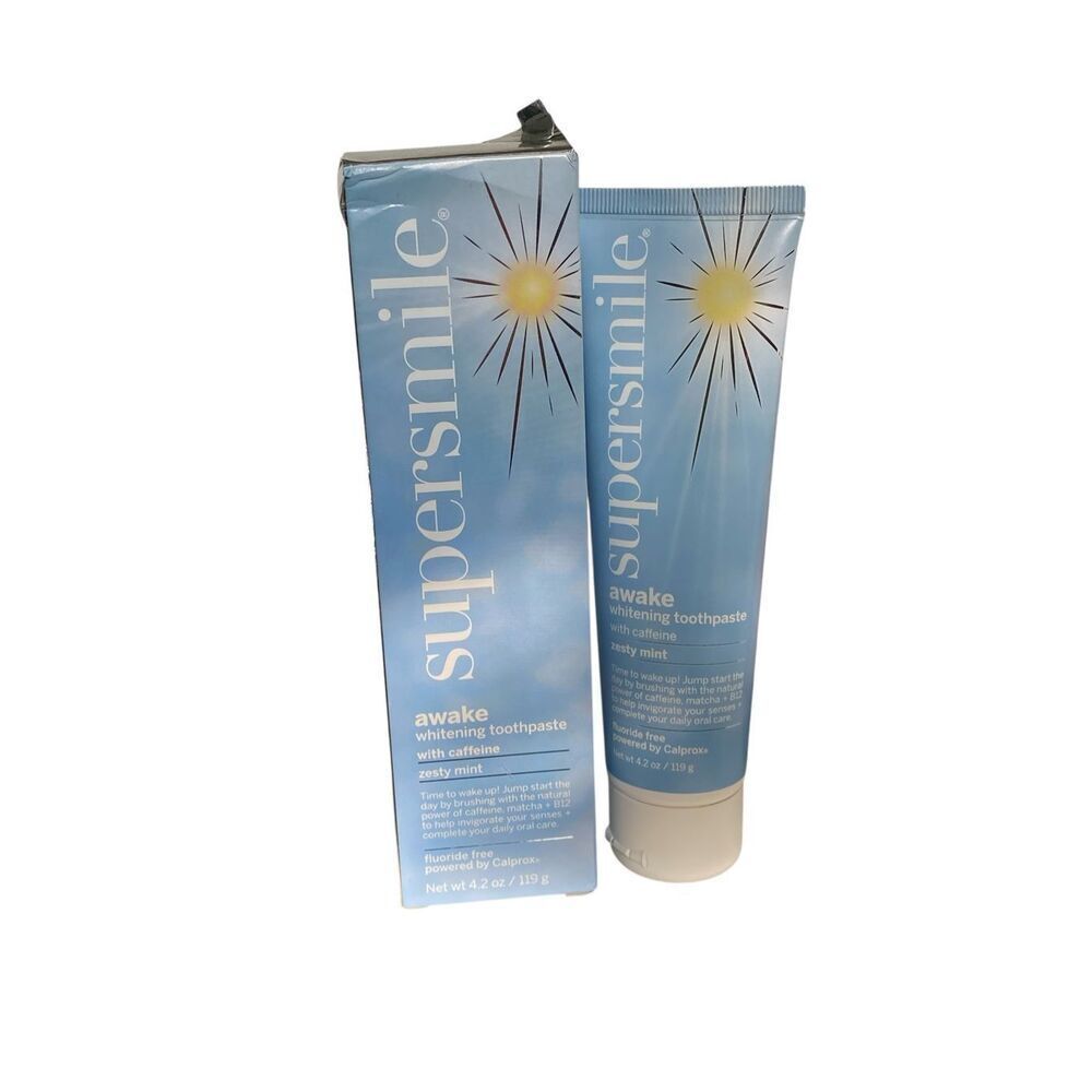 Supersmile Awake Whitening Toothpaste with Caffeine – Zesty Mint – 4.2 oz –‎ New